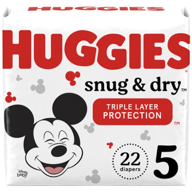 Huggies Snug & Dry Diapers (5T) 22 ct