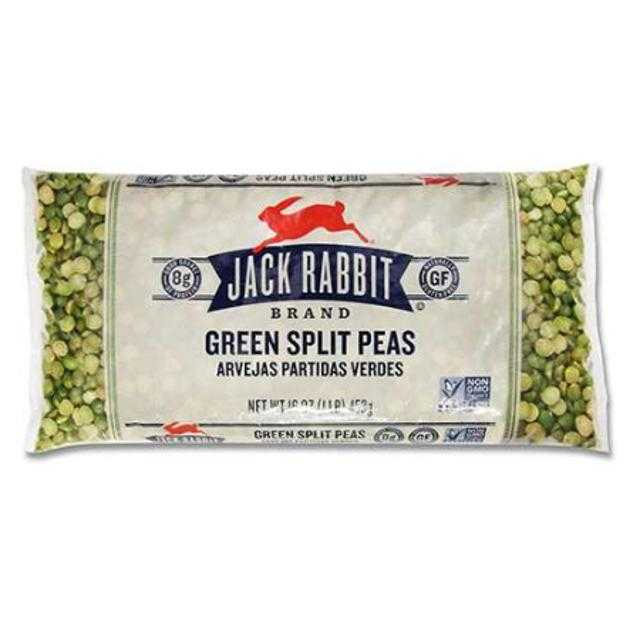 Jack Rabbit Green Split Peas 16 oz