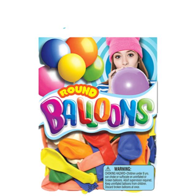 JA-RU Round Balloons Big & Small 30 ct