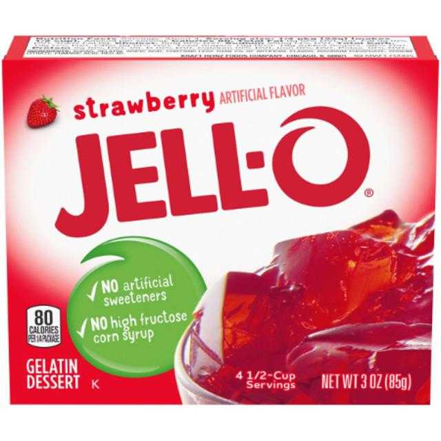 Jell-O Strawberry Gelatin 3 oz