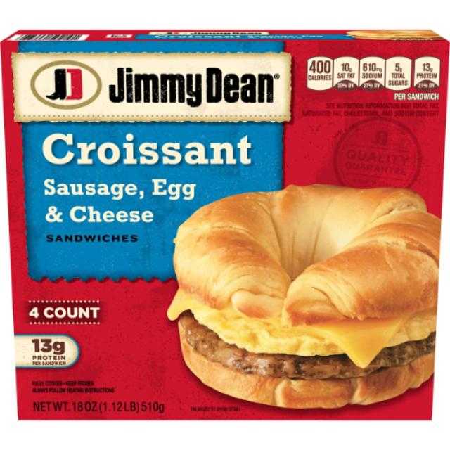 Jimmy Dean Croissant Sausage & Egg & Cheese Sandwiches 4 ct 18 oz