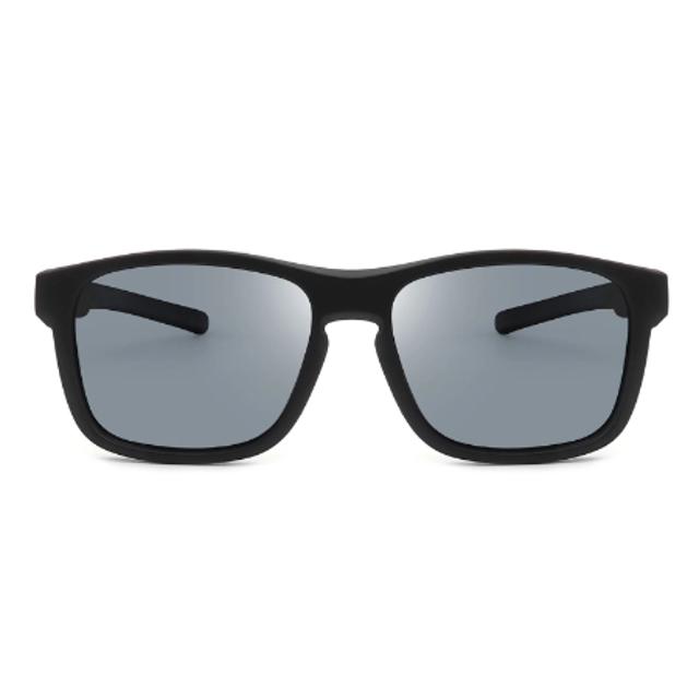 Kids Classic Polarized Rectangle Sunglasses - Black (HKP1006)