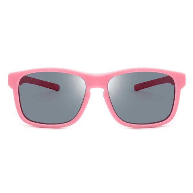 Kids Classic Polarized Rectangle Sunglasses - Pink (HKP1006)