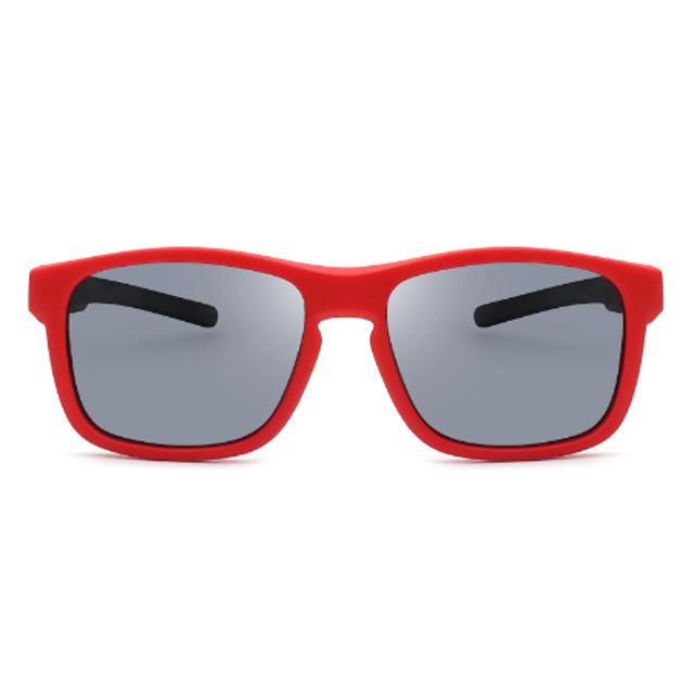 Kids Classic Polarized Rectangle Sunglasses - Red (HKP1006)