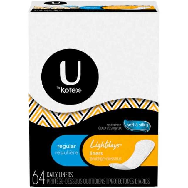 Kotex Clean & Secure Regular Unscented Panty Liners 64 ct