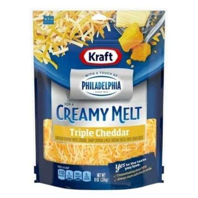 Kraft Triple Cheddar Creamy Melt Shredded Cheese 8 oz