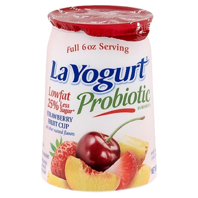 La Yogurt Strawberry Fruit Cup 6 oz
