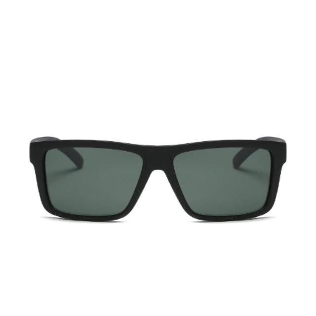 Men's Retro Polarized Rectangle Sunglasses - Matte Black (P1002-D02-B44)