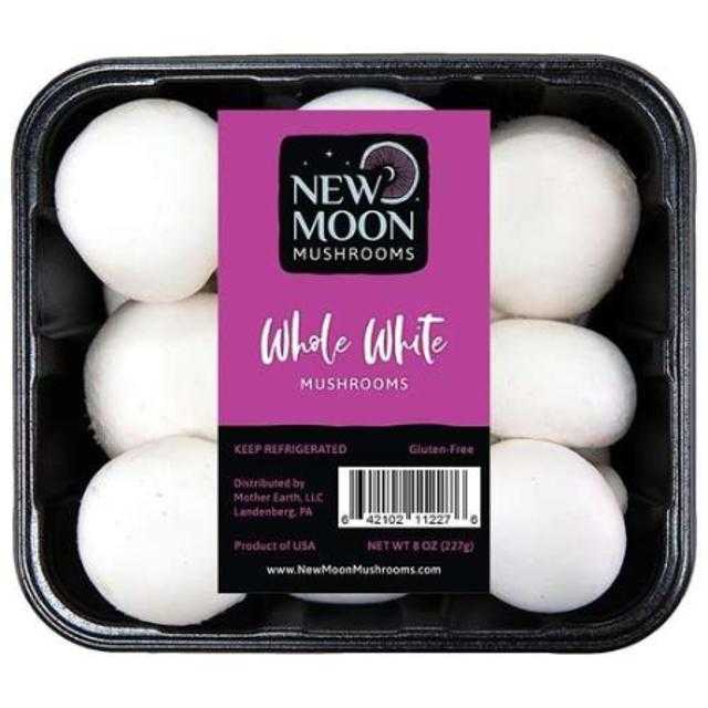 New Moon Whole White Mushrooms 8 oz