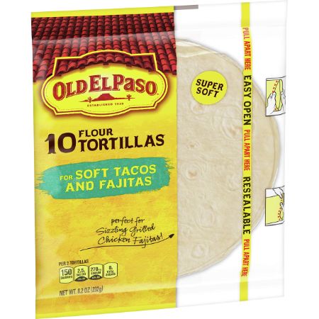 Old El Paso Flour Tortillas 10 ct 8.2 oz
