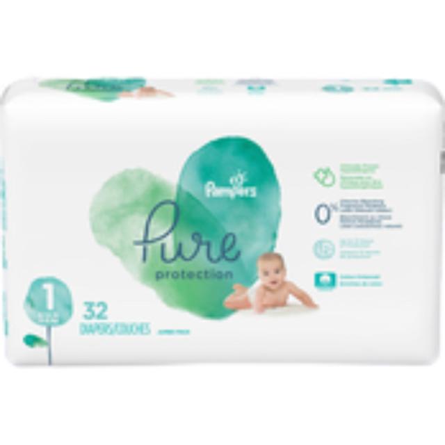 Pampers Pure Protection Diapers (Size 1) 32 ct