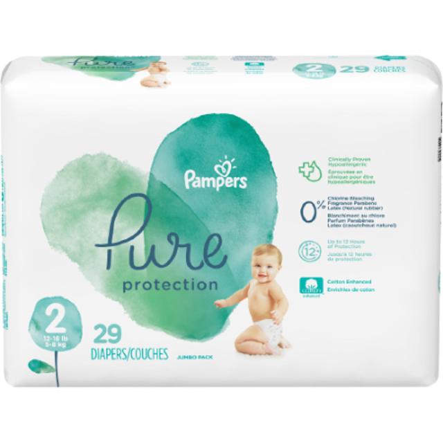 Pampers Pure Protection Diapers (Size 2) 29 ct