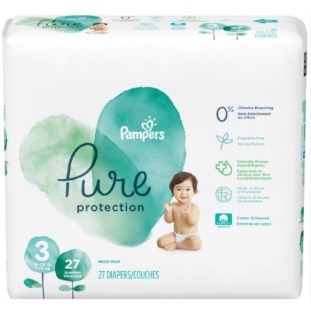 Pampers Pure Protection Diapers (Size 3) 26 ct