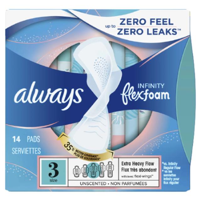 Always Flex Foam Pads (Size 3) 14 ct