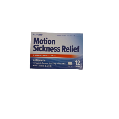 Health A2Z Motion Sickness Relief 12 ct 50 mg