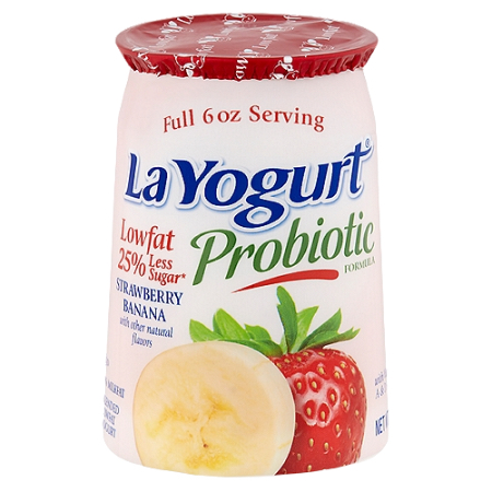 La Yogurt Strawberry & Banana Low Fat 6 oz