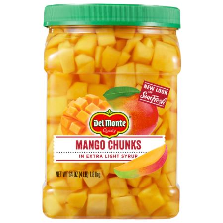 Del Monte Mango Chunks Light Syrup 64 oz