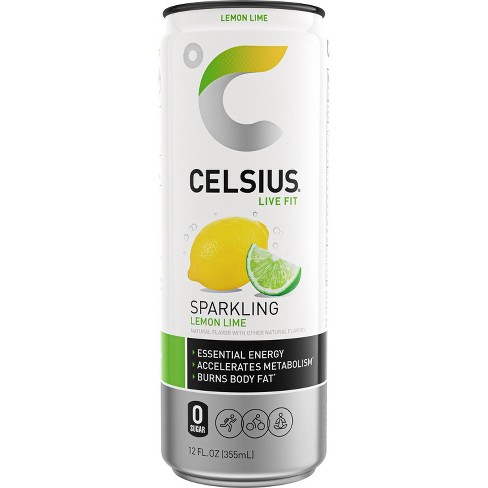 Celsius Sparkling Lemon Lime 12 oz