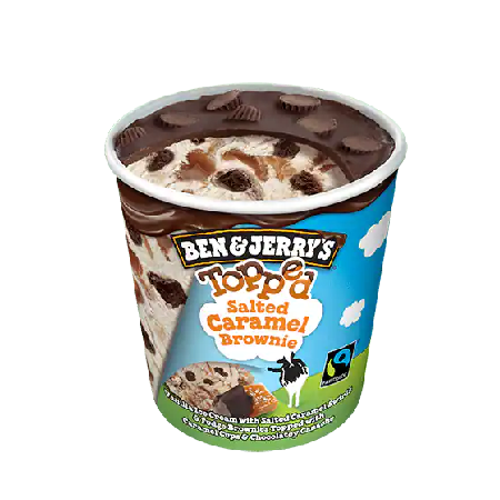 Ben & Jerry's Topped Salted Caramel Brownie Ice Cream 16 oz