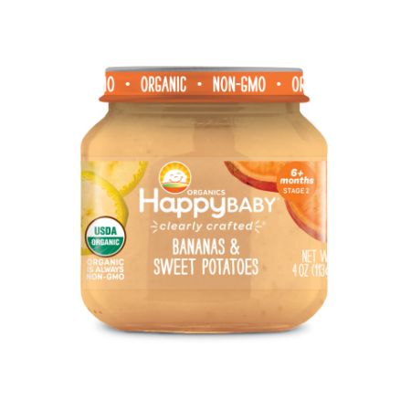 Happy Baby Organic Bananas & Sweet Potatoes, Stage 2 ( 6+ Month) 4 oz