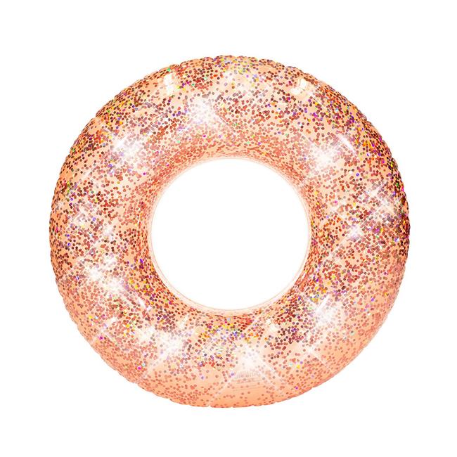 Jumbo Glitter Pool Float Ring- Rose Gold