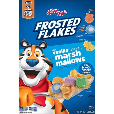Kellogg's Frosted Flakes with Vanilla Flavored Marsh Mallows 10.6 oz