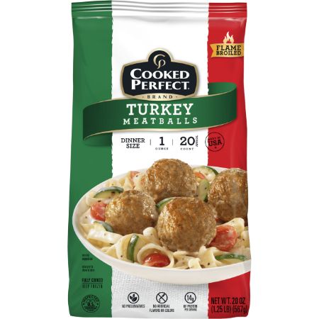 Cooked Perfect Turkey Meatballs 20 ct 20 oz