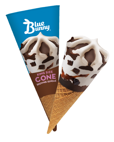 Blue Bunny Vanilla Brownie Sundae Cones 8 oz