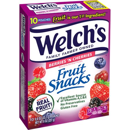 Welch's Berries 'N Cherries Fruit Snacks 8 oz
