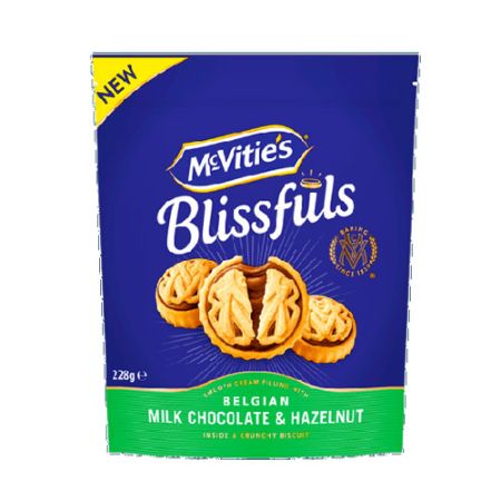 McVities Blissfuls Belgian Milk Chocolate and Hazelnut 228 g