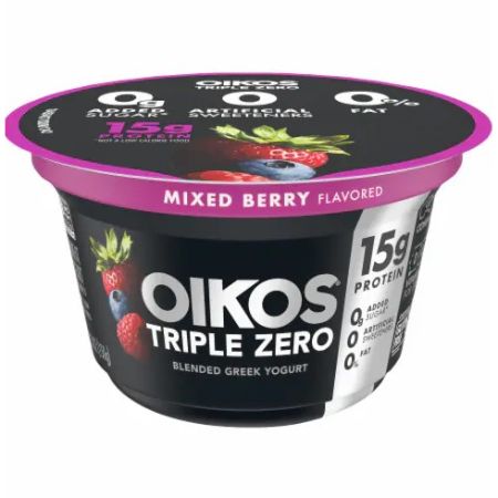 Oiko Yogurt, Triple Zero Mixed Berry Flavored 5.3 oz