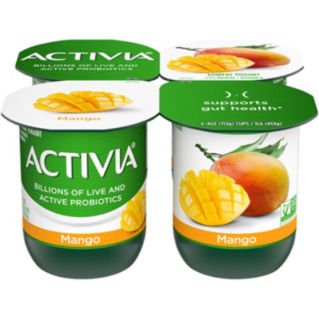 Activia Yogurt Mango 4 pk 4 oz