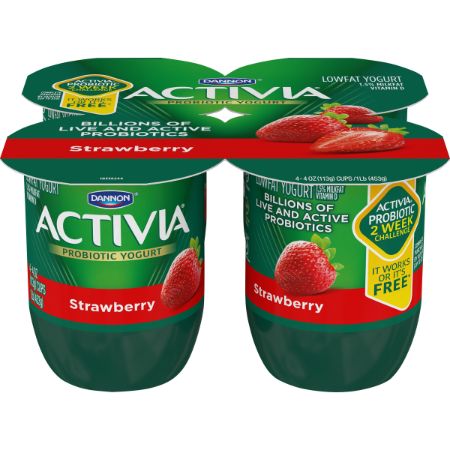 Activia Yogurt Strawberry 4 pk 4 oz