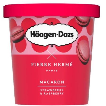 Haagen Dazs Pierre Herme Macaron Strawberry and Raspberry 420 ml