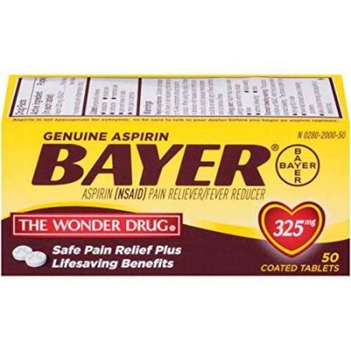 [312843555372] Bayer Genuine Aspirin Tablets 50 ct