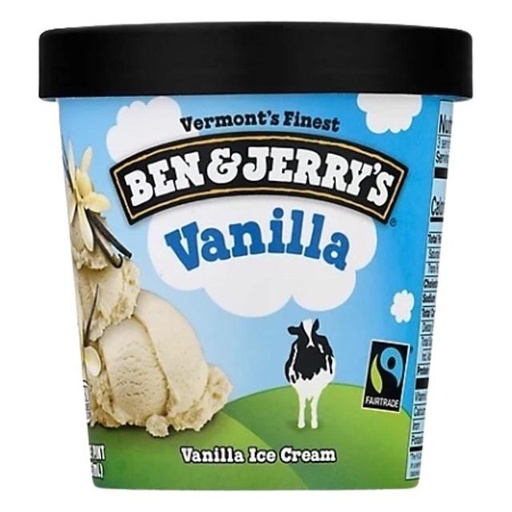 [076840400058] Ben & Jerry’s Vanilla Ice Cream 16 oz