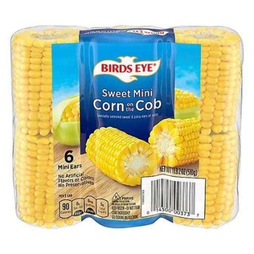 [014500003737] Birds Eye Sweet Mini Corn On The Cob 6 ct