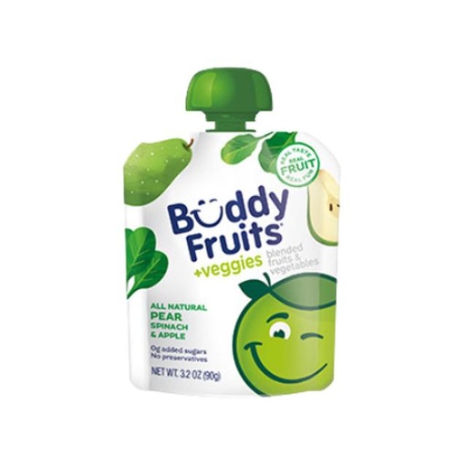 [810387022164] Buddy Fruits + Veggies Pear Spinach & Apple 32 oz