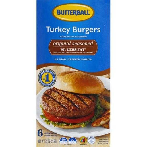 [022655723981] Butterball Turkey Burgers Original Seasoned 32 oz