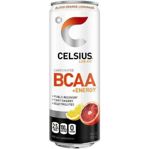 [889392501230] Celsius BCAA +Energy Blood Orange Lemonade 12 oz