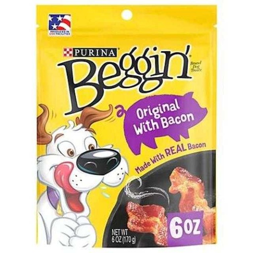 [038100496218] Purina Beggin Original with Bacon Dog Treats 6 oz