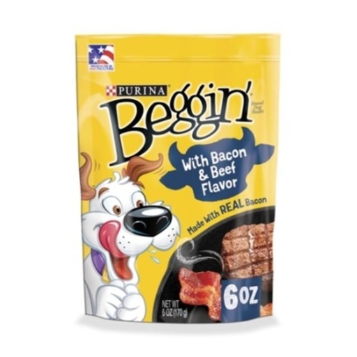 [038100148452] Purina Beggin with Bacon & Peanut Butter Flavor Dog Treats 6 oz