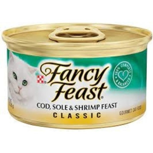 [050000428946] Purina Fancy Feast Cod & Sole & Shrimp Feast Cat Food 3 oz