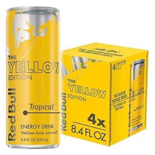 [9002490246495] Red Bull Energy Drink Tropical 4 ct 8.4 oz