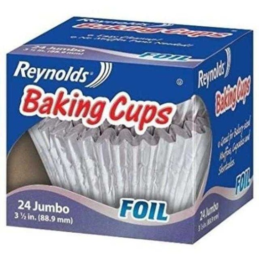[010900002943] Reynolds Jumbo Foil Baking Cups 24 ct 3.5 in