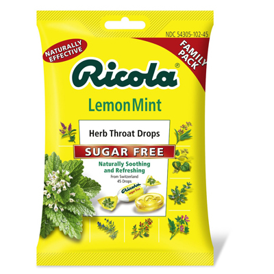 [036602192096] Ricola Lemon Mint Sugar Free Cough Drops 19 ct