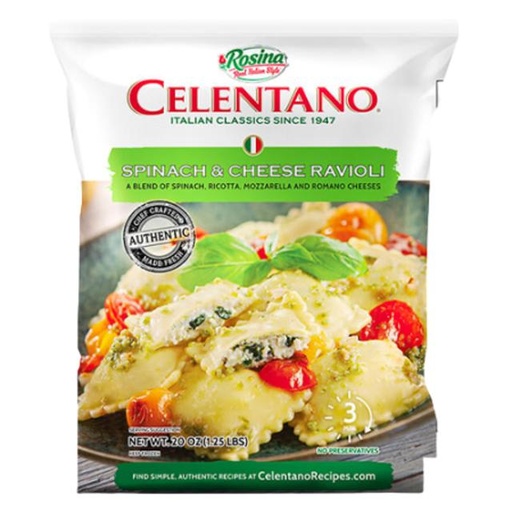 [041646483765] Rosina Calentano Spinach & Cheese Ravioli 20 oz