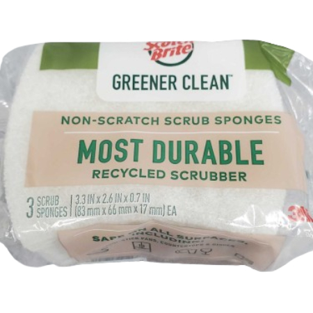 [051141254081] Scotch-Brite Greener Clean Non-Scratch Scrub Sponges 3 ct