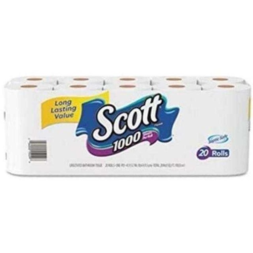 [054000150296] Scott Bathroom Tissue 1000 Sheets Per Roll 20 ct