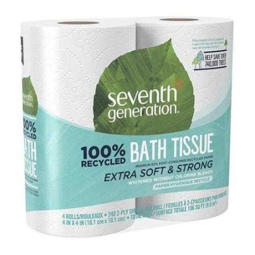 [732913137329] Seventh Generation Bathroom Tissue 240 Sheets Per Roll 4 ct